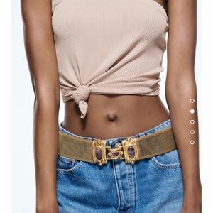 Stone mesh gold Belt from Zara BNWT